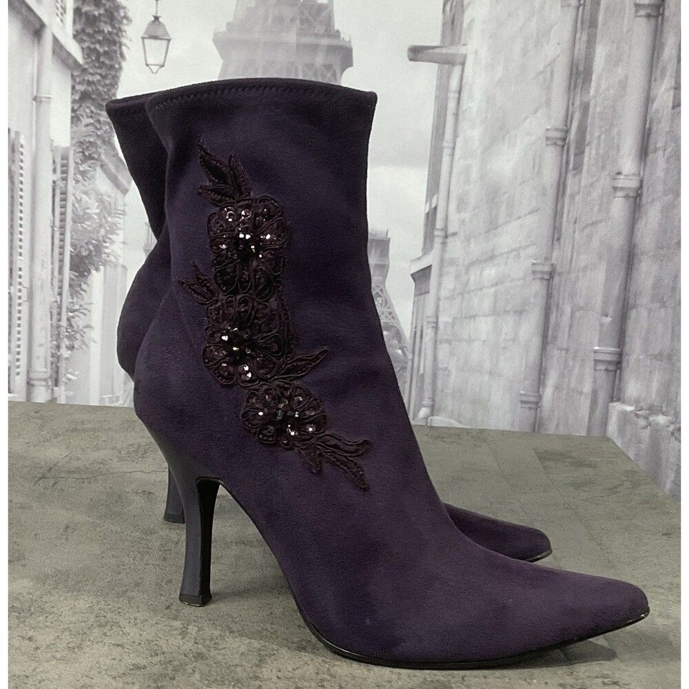 Apostrophe Hi-heeled Ankle Women’s Embellishment Boots Size 9M